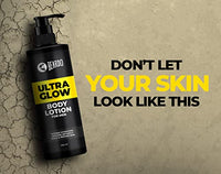Beardo Ultraglow Body Lotion for Men's Skin | Intense Hydration for Winter | Ultra-light Weight & Instant Absorption| Heals & Repairs Skin | 250ml x 2