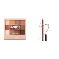MARS 12 Shades Back to Basics Eyeshadow Palette with Free Applicator Shimmer (14.4 gm) (Shade-02) Matte Lip Liner | One Swipe Smooth Application | Long Lasting Lip Pencil (1.4gm) (15-MUDDY BRICK)