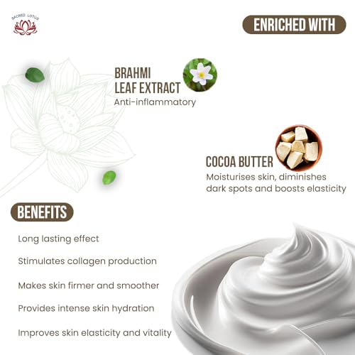 Mitchell USA Night Therapy Anti Aging Night Cream Reduces Wrinkles, Hydrates Skin & Improves Skin's Texture Lotus Seeds Extract, Brahmi Extract & Cocoa Butter for Unisex All Skin Type, 50g