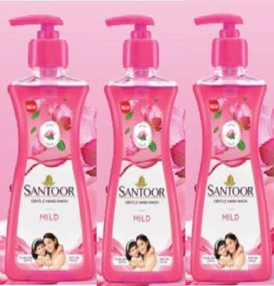 Santoor Gentle hand wash mild 200ml- Pack of 3=600ml Hand Wash Pump Dispenser