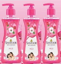 Santoor Gentle hand wash mild 200ml- Pack of 3=600ml Hand Wash Pump Dispenser