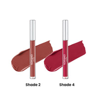 FLiCKA Tomato Liquid Matte Lipstick Transfer Proof, Smudge Proof, Non-Sticky, Creamy Lightweight Shade 2 & Shade 4 Combo
