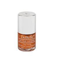 DeBelle Gel Nail Polish Aurora (Amber with Copper Glitter Nail Paint)|Non UV - Gel Finish |Chip Resistant | Seaweed Enriched Formula| Long Lasting|Cruelty and Toxic Free| 8ml