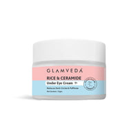 Glamveda Rice & Ceramide Under Eye Cream | Reduces Dark Circles & Puffiness | 15 gm