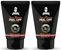 Muuchstac Sea Breeze Peel Off Mask For Men | Blackhead, Acne & Dead Skin Removal Face Pack (Pack of 2, 80 g each)