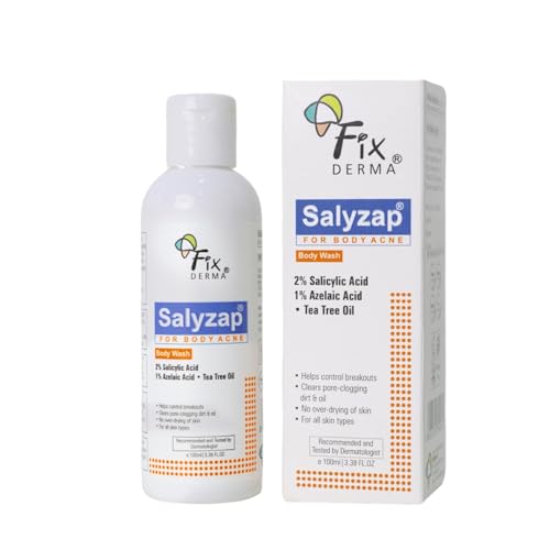 Fixderma Salyzap 2% Salicylic Acid Body Wash For Acne, Clean Pores Suitable For Acne Prone Skin - 100ml