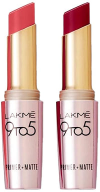 Lakmé 9 To 5 Primer + Matte Lipstick & Lakmé 9To5 Primer + Matte Lip Color Peachy Affair 3.6 G