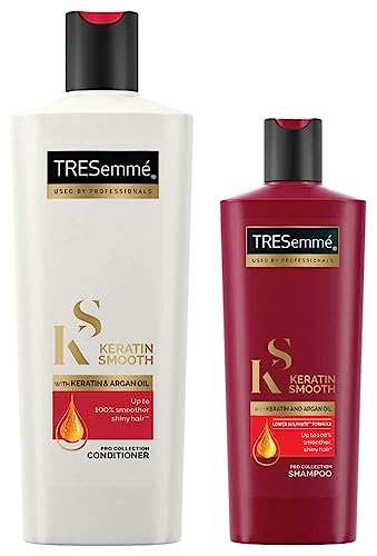 TRESemme Keratin Smooth Conditioner 335 ml, & Tresemme Keratin Smooth Shampoo, 185 ml