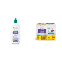 Himalaya Gentle Baby Wash (400ml) & Himalaya Gentle Baby Soap Value Pack, 4 * 75g