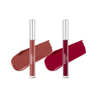 FLiCKA Tomato Liquid Matte Lipstick Transfer Proof, Smudge Proof, Non-Sticky, Creamy Lightweight Shade 2 & Shade 5 Combo