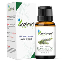 KAZIMA Combo of Rosemary Oil and Peppermint Oil - 100% Pure Essential Oil for Hair Growth, Skin Care, Aromatherapy, Muscles & Joints Pain, 15 ml each