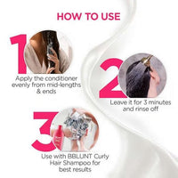 BBLUNT Curly Hair Conditioner with Coconut Water & Jojoba Oil - 250 g