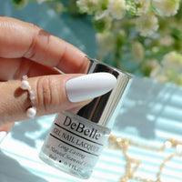 DeBelle Gel Nail Polish Vanilla Croissant(White Nail Paint)|Non UV - Gel Finish |Chip Resistant | Seaweed Enriched Formula| Long Lasting|Cruelty and Toxic Free| 8ml