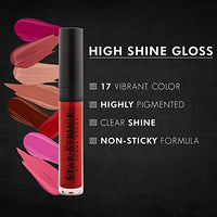 STARSTRUCK BY SUNNY LEONE Glossy Liquid Lip Color, Cherry Red | Highly Pigmented, Hi-Shine & Non-Sticky Formula | Lip Gloss For Girls, Women | Cherry Bomb