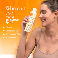 Moha Sunscreen Spray Spf 50 Body Sunscreen Spray Waterproof Lightweight Uva+Uvb Protection, No White Cast, Broad Spectrum Pa+++, For Women & Men, Spray Sunscreen for face & Body,170ml Pack Of 1