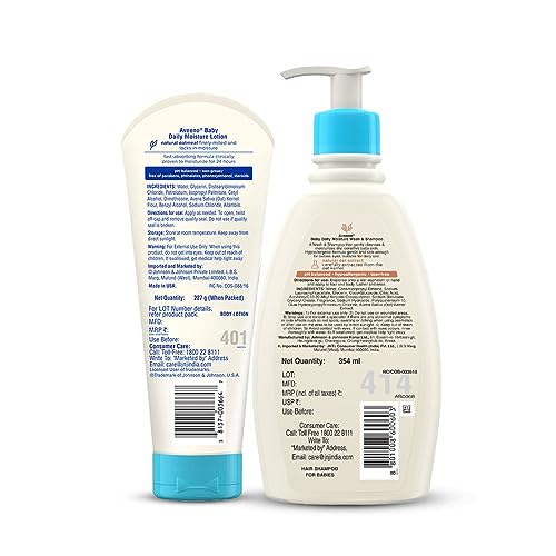 Aveeno Daily Moisturizing Combo - Aveeno Baby Daily Moisturizing Lotion 227g and Aveeno Baby Daily Moisturizing Bath 354ml