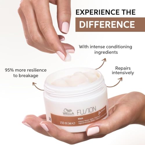 Wella Professionals Fusion Intense Repair Hair Mask for Damaged Hair | 150 ml | Dry Damaged Hair Treatment | With Silk Amino Acids | To Strengthen Hair against Breakage