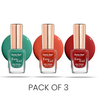 Seven Seas Easy Gel Nail Polish | Quick Dry Gel Nail Polish, Pack of 3 (Combo-02, 30ml)