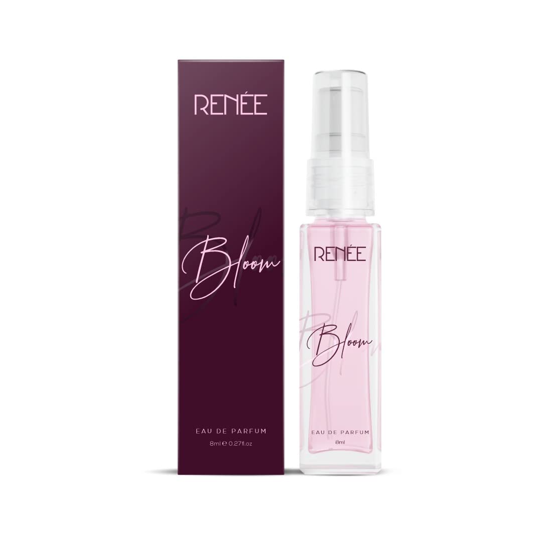 RENEE Stay With Me Mini Matte Lip Color, Long lasting, Non Transfer, Water & Smudge Proof, Light Weight Liquid Lipstick, Desire For Brown 2ml & RENEE Eau De Parfum Bloom 8ml