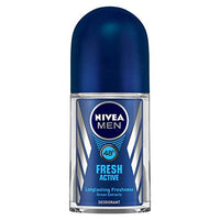 NIVEA Men Pure Impact Shower Gel, 500ml, Hair, Face & Body Wash And NIVEA Men Deodorant Roll-On, Fresh Active Original, 50ml