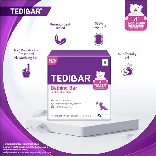 Tedibar Moisturising Baby Bathing Bar 75g + Atogla Baby Lotion 200ml - By Torrent Pharma