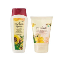 moha: Sulfate-Free Herbal Hair Shampoo 200 ML And Herbal Hair Conditioner 100 MLFor Men & Women | silky smooth hair, Jojoba Oil, Almond Oil (Shampoo and Hair Conditioner Combo)
