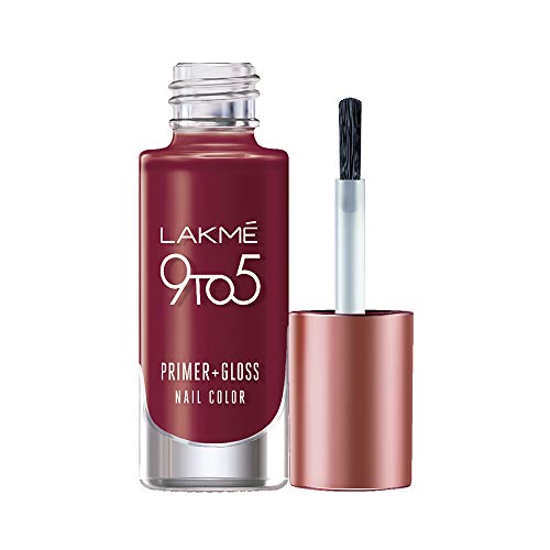 LAKMÉ 9 To 5 Primer + Glossy Finish Nail Colour & 9 To 5 Primer + Glossy Finish Nail Colour Combo, 6 Ml