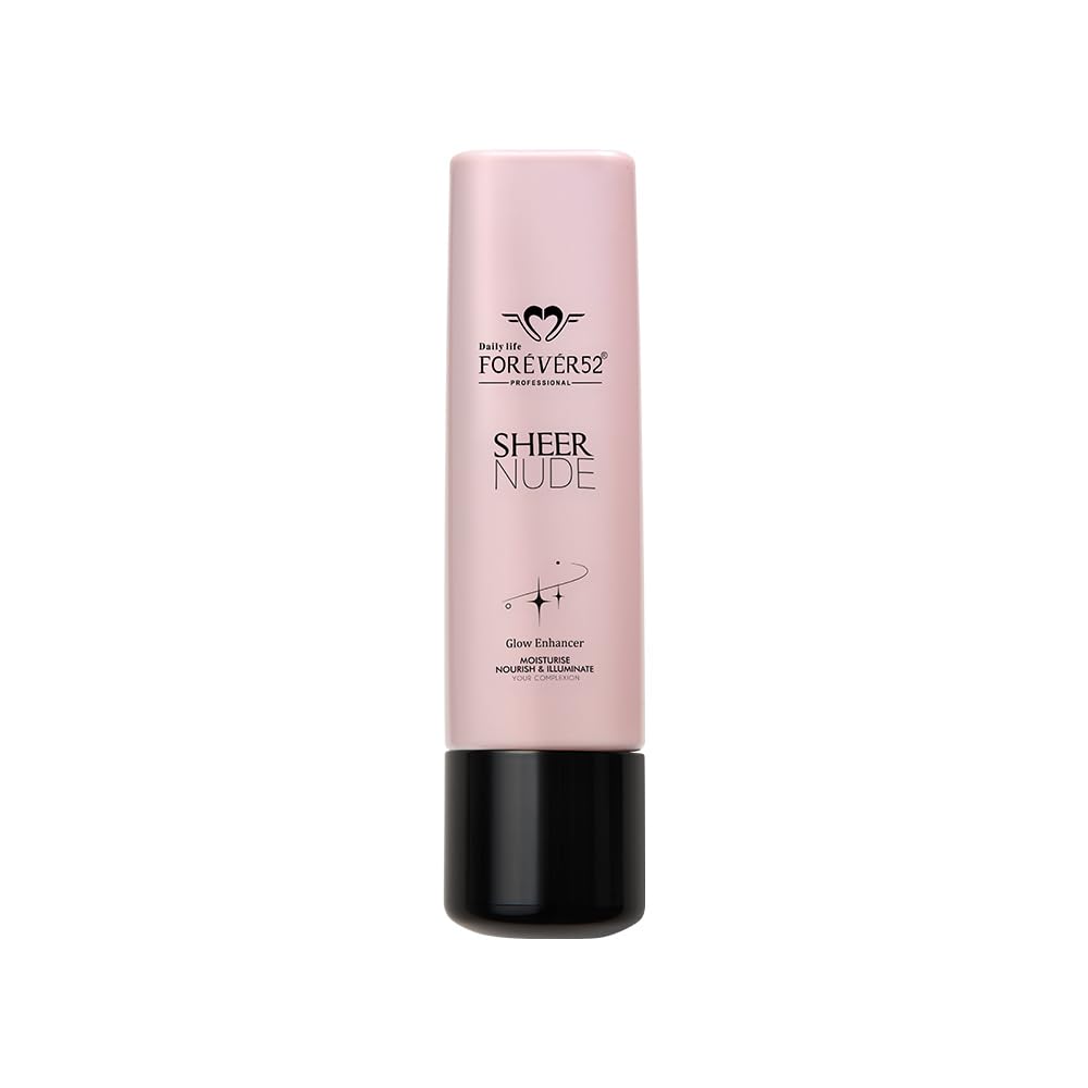 Daily Life Forever52 Sheer Nude Glow Enhancer | Enriched with Shea Butter and Vitamin E | Multitasking Strobe Cream to Achive a Radiant, Sun-kissed Glow (Pearl Rosaline-01, 40ml)