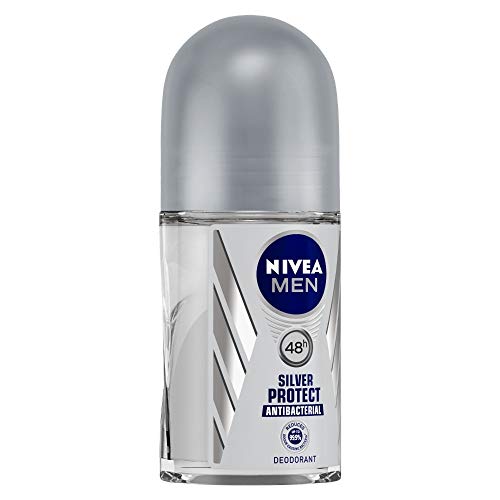 Nivea Deodorant Roll On, Silver Protect for Men, 50ml And Shower Gel, Deep Impact Cleansing Body Wash for Men, 250ml