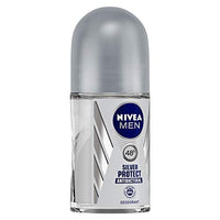 Nivea Deodorant Roll On, Silver Protect for Men, 50ml And Shower Gel, Deep Impact Cleansing Body Wash for Men, 250ml