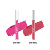 FLiCKA Tomato Liquid Matte Lipstick Transfer Proof, Smudge Proof, Non-Sticky, Creamy Lightweight Shade 8 & Shade 10 Combo