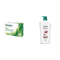 Himalaya Herbals Neem And Turmeric Soap, 125Gm (Pack Of 4) And Anti Hair Fall Shampoo With Bringaraja, 1000 Ml