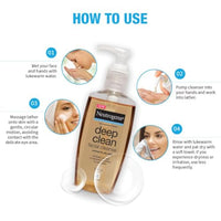 Neutrogena Deep Clean Gentle Facial Cleanser | 2x Glycerin & Cleansing Agent | Alcohol-Free | Dermatologist Tested | Normal to Oily Skin | For Men and Women | 200ml