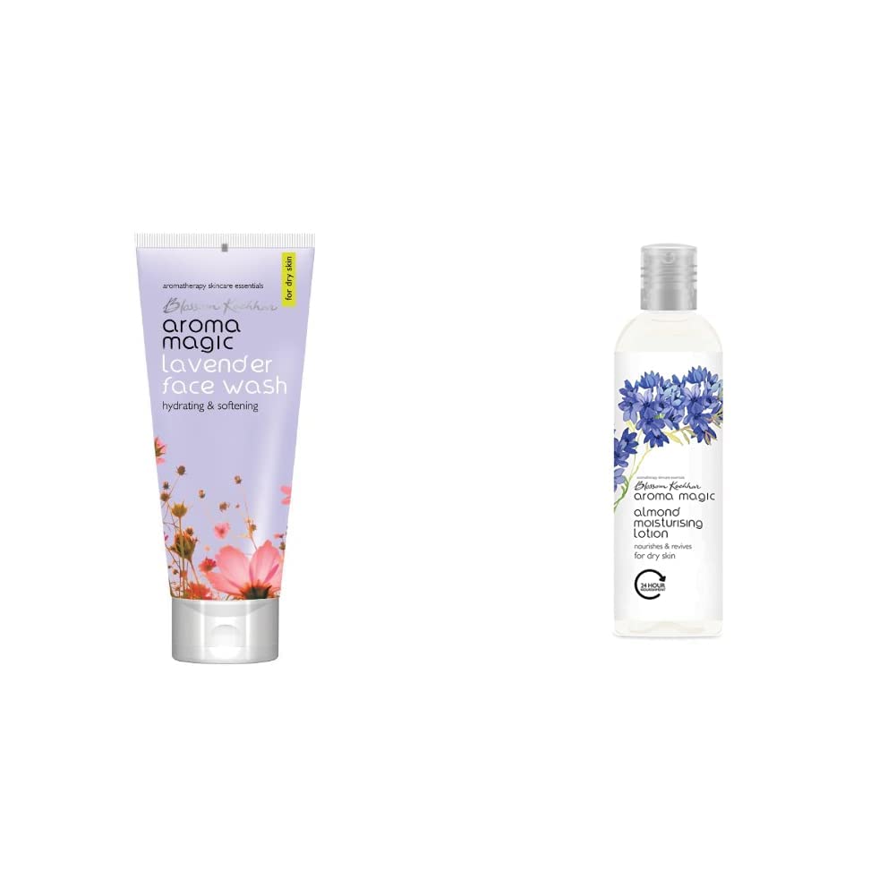 Aroma Magic Face Wash 100 ml (Lavender) and Aroma Magic Almond Moisturising Lotion, 100ml