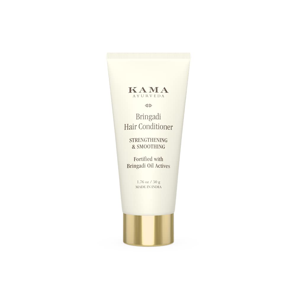 KAMA AYURVEDA ELADI HYDRATING FACE CREAM 8GM & Kama Ayurveda Bringadi Intensive Hair Treatment Oil 50ml - In & Kama Ayurveda Bringadi Hair Conditioner 50gm