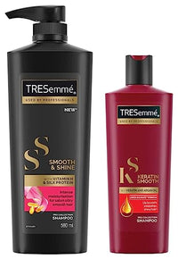 Tresemme Keratin Smooth Shampoo, 340Ml And Smooth And Shine Shampoo, 580Ml