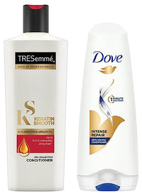 TRESemme Keratin Smooth Conditioner, 190ml And Dove Hair Therapy Intense Repair Conditioner, 175ml