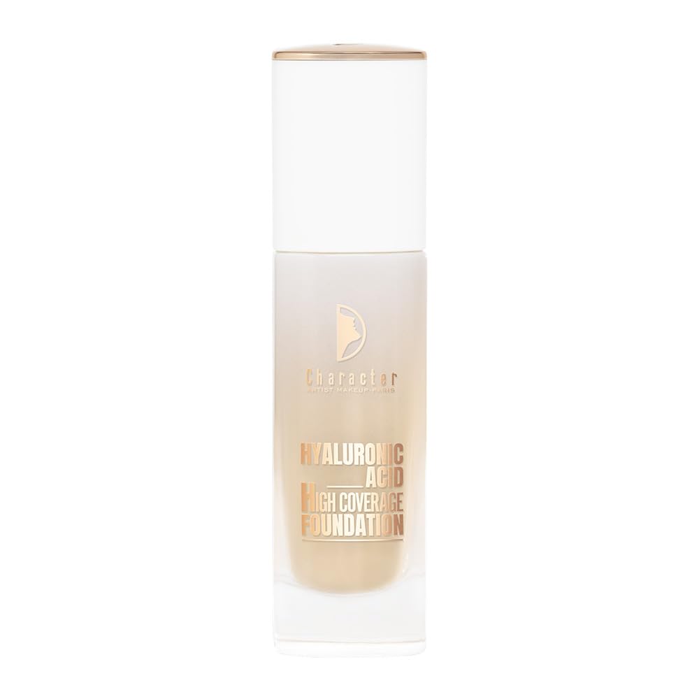 Character Hyaluronic Acid High Coverage Foundation --16HR Long Wear | Full Coverage with Natural Matte Finish | Sweat-Resistant, Crease-Proof | Hydrating & Lightweight Formula