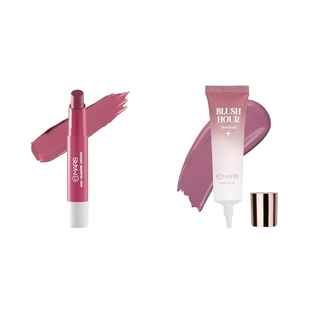 MARS Matte Super Stay Lipstick |(2.6 gm) (16-ANGEL WINGS) Liquid Blush Hour | Dewy-Matte Finish | Highly Pigmented | Lightweight & Long-Lasting Formula | Effortless Application (12 ml) (04-HORIZON)
