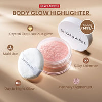 SHOPAAREL Body Glitter Powder, Luminous Finish, Silky Shimmer, Radiant Control, Insanely Pigmented, Smudge Resistant, Crystal Glow-7 Gm (SH03)