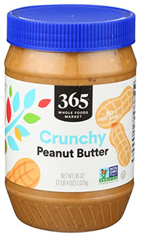 365 Peanut Butter Crunchy With Salt, 36 Ounce