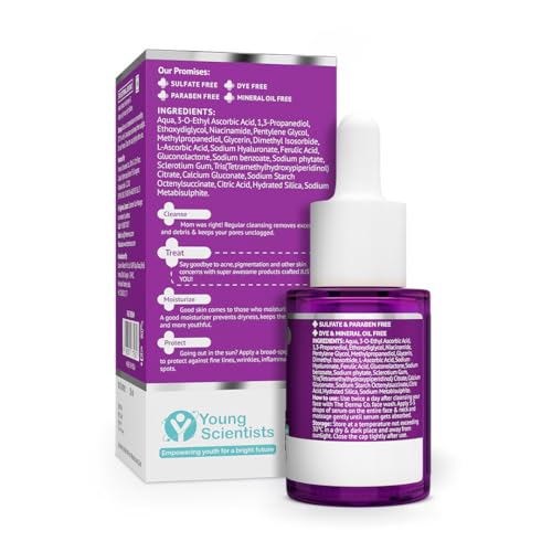 The Derma Co 10% Vitamin C Face Serum|With Vitamin C,5% Niacinamide & Hyaluronic Acid|Fades Dark Spots|Reduces Pigmentation|Boosts Collagen|Brightens Skin|Suitable For All Skin Types|30 ml