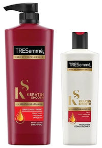 TRESemme Keratin Smooth Shampoo, 580ml And Keratin Smooth Conditioner, 190ml