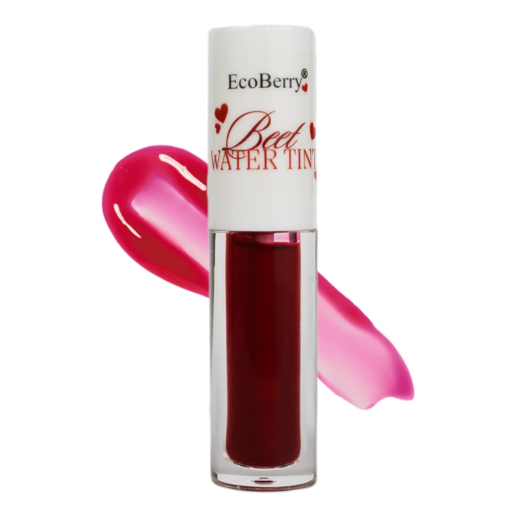 EcoBerry Beet Lip & Cheek Water Tint | Antioxidants, Hydrating, Moisturizing Nourishing, Smoothening, Natural, Organic, Chemical Free, Preservative Free, Vegan 3.2g
