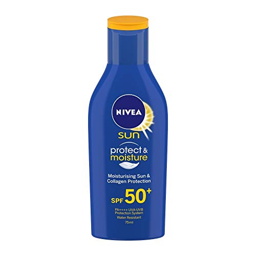 Nivea Sun Lotion, Spf 50, With Uva & Uvb Protection, Water Resistant Sunscreen Oily Skin Type For Men & Women, 75 Ml & Men Body Wash, Active Clean With Active Charcoal, Shower Gel, 250 Ml