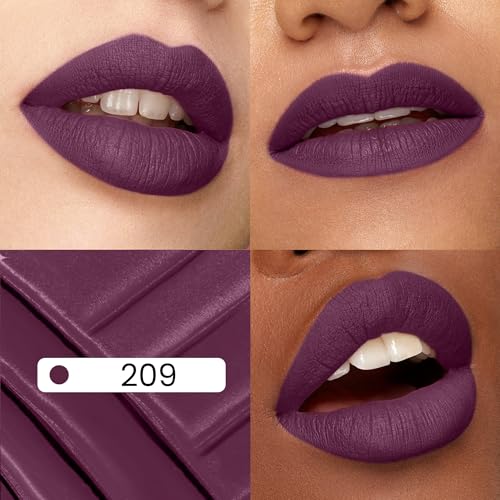 Seven Seas Mocha Lips Matte Liquid Lipstick | Non-Transfer Liquid Lipstick | 12 Hours Long Lasting | Highly Pigmented | Intense Color Payoff | Smudgeproof Liquid Lipstick for Women (209, 4ml)