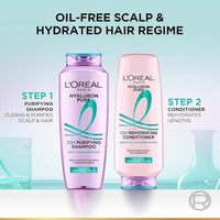L’Oréal Paris Hyaluron Pure 72H Purifying Shampoo, For oily scalp & dry hair with salicylic and hyaluronic acid, 340 ml