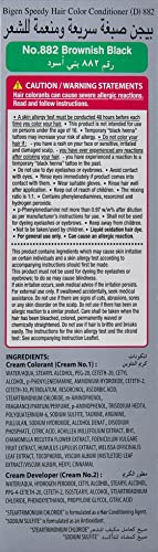 Bigen Speedy Hair Color, 40g + 40g - Brownish Black 882 (Pack of 1)