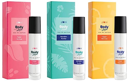 Plum Bodylovin Hawaiian Rumba Eau De Parfum, 15Ml & Bodylovin Feelin So Rose Eau De Parfum, 15Ml & Bodylovin Trippin Mimosas Eau De Parfum, 15Ml Spray For Women