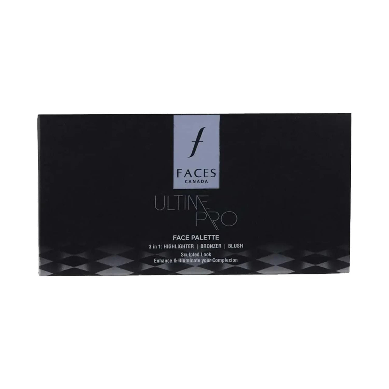 FACES CANADA Ultime Pro Face Palette - Glow 02, 12g | 3-in-1 Bronzer + Highlighter + Blush | Lightweight Long Lasting Luminous Glow | Flawless Shimmer Finish | Silky Smooth Texture | Easy To Blend